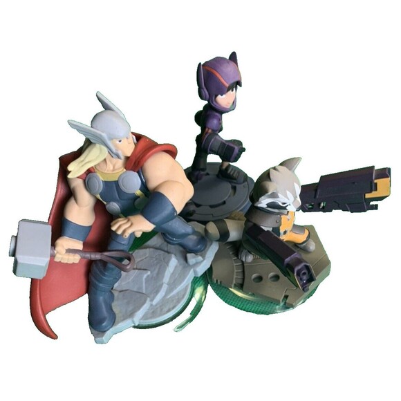 Disney Infinity 2.0 Rocket Racoon, Thor, BigHero, Marvel Guardians Of The Galaxy - Picture 1 of 8